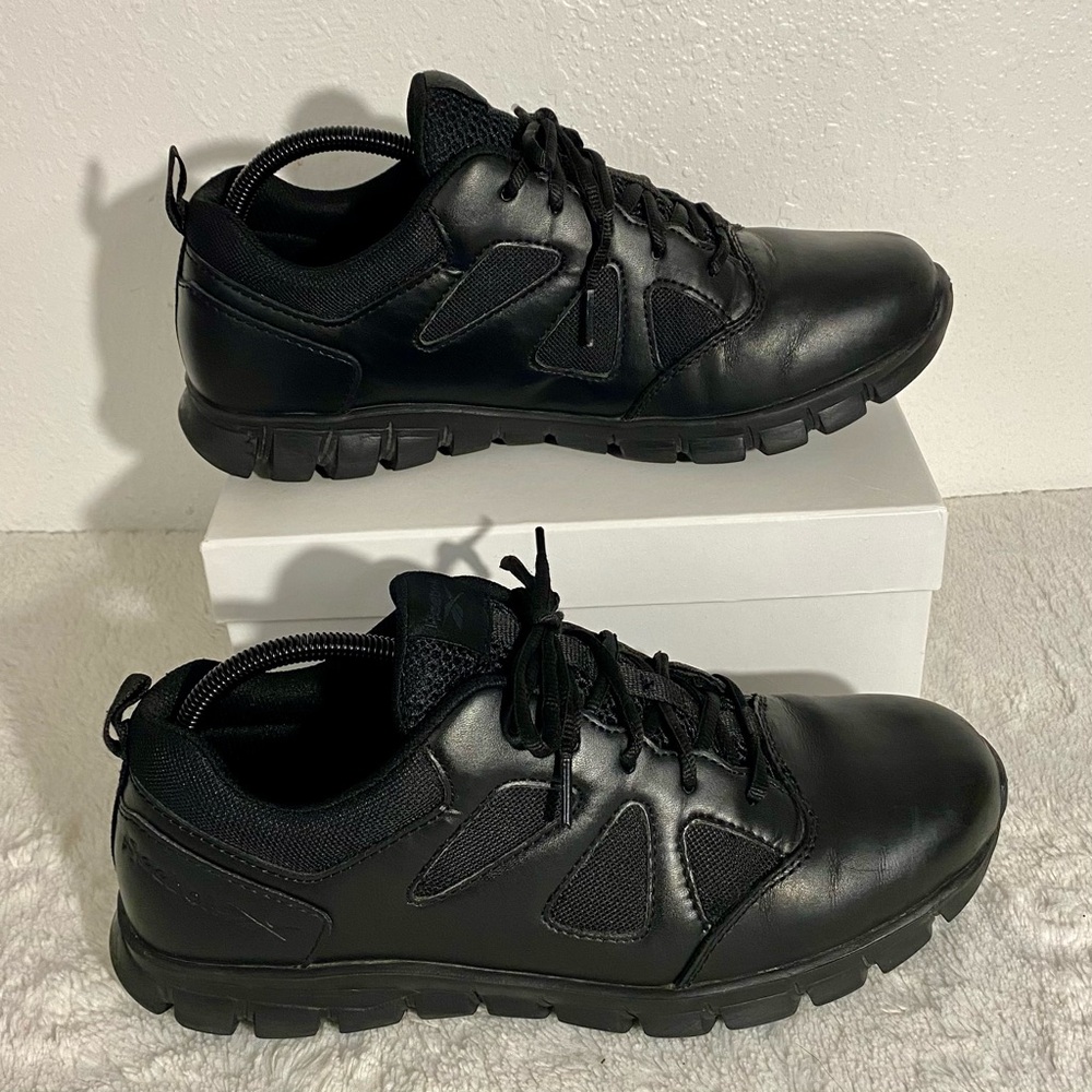Reebok Work Black Sublite Cushion Shoes Men’s Size 10.5W Soft Toe - Picture 3 of 12